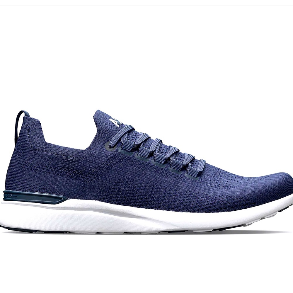 APL women’s techloom breeze midnight blue and white sneakers. Comes with box